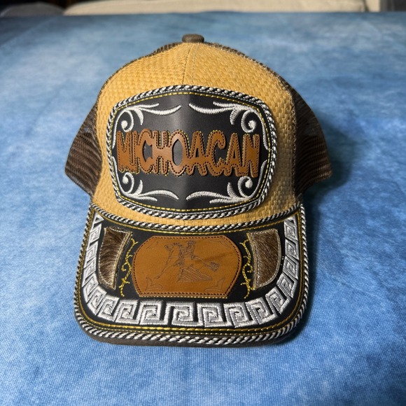 Other - Y2K Streetwear Mexican Cowboy Vaquero Trucker Hat Horse Hair Mesh Cap